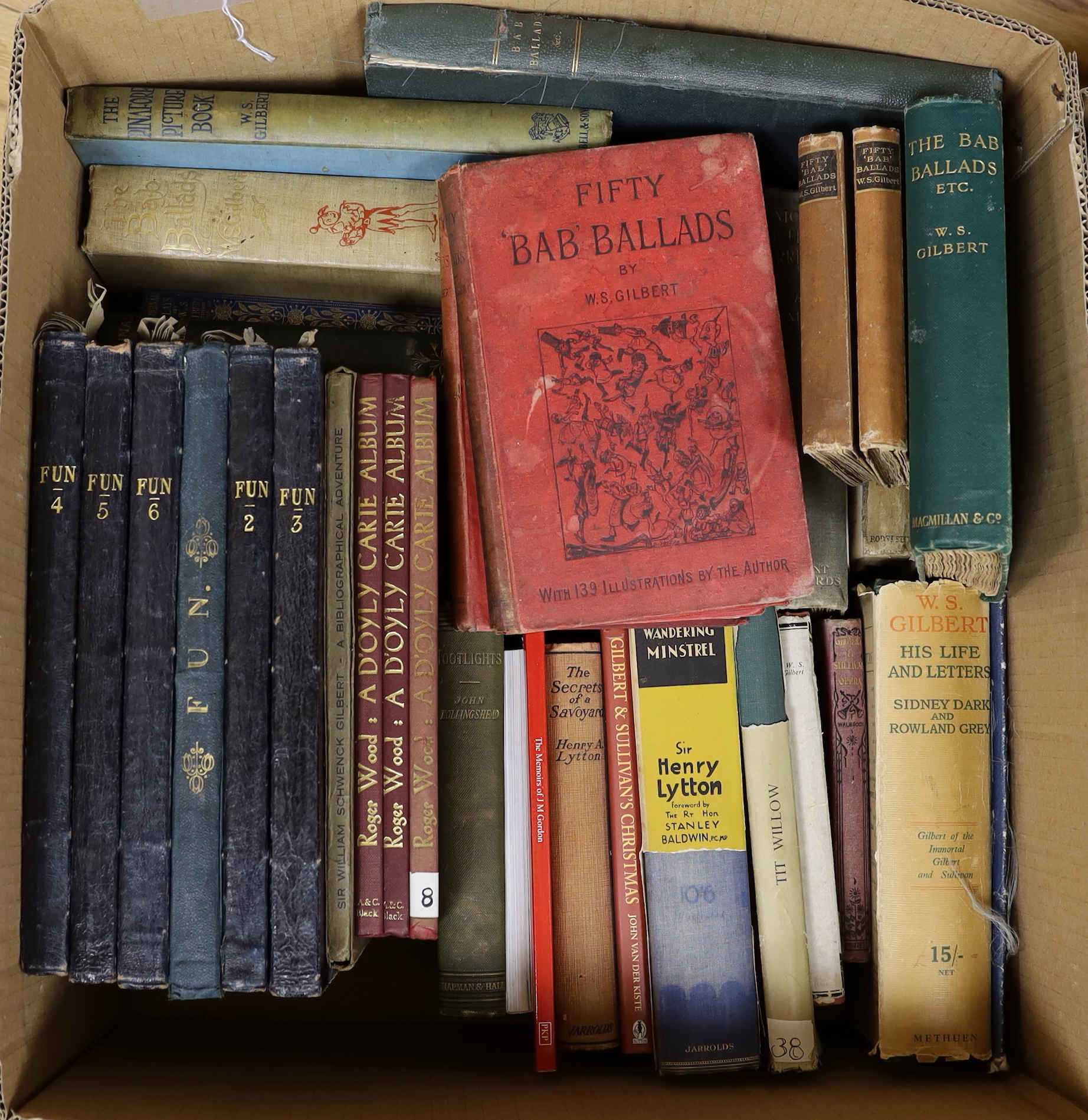 A collection of Gilbert and Sullivan related books and memorabilia including; scores for many of the operettas, biographies and histories relating to D’Oyly Carte, including ten books signed by the authors or cast member